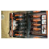 HORUSDY 6-Pieces Magnetic Screwdriver Set, 3 Phillips and 3 Flat Head Tips Screwdriver for Fastening, Chiselling and Loosening Seized Screws (New Screwdriver Set)