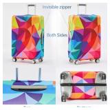 Travelkin Luggage Covers For Suitcase Tsa Approved,Suitcase Cover Protector Fit 18-32 Inch Luggage (Colorful Geometry, XL)