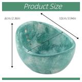 Pottery Herb Stripper Bowl â 4-Slot Herb Stripper for Kale, Herbs & Broccoli | Dishwasher-Safe, Ergonomic Design | Fast Leaf Removal, Space-Saving for Kitchens & RVs(Cyan)