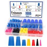 Tnisesm 100Pcs Silicone Rubber Tapered Plug Assortment Kits 1/16\" to 1/2\" for Masking Off Holes During Powder Coating, Painting, Hydro Dipping, Media Blasting