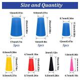 Tnisesm 100Pcs Silicone Rubber Tapered Plug Assortment Kits 1/16\" to 1/2\" for Masking Off Holes During Powder Coating, Painting, Hydro Dipping, Media Blasting