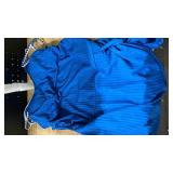 Summer Mae Ribbed Maternity One Piece Swim Dress Pregnancy Swimsuit with Built-in Bottom Swimwear Tie Knot Skirt Bathing Suit Sky-Blue 10