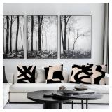 KEUSPI Black and Beige Throw Pillow Covers, Boho Modern Abstract Decorative Black and Pink Beige Cream Pillow Covers Decor for Couch Living Room Home 18x18 Set of 4