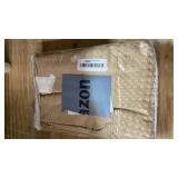 Bed Skirt Full Size, Pleated Waffle Weave Bed Skirt with Split Corners, Full Bed Skirt 16 Inch Drop (Light Camel, Full - 16\" Drop)