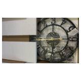 LEIKE Arabic Numeral Wall Clock 12IN Battery Operated Black, Silent Non Ticking, Wall Clocks for Living Room Decor, Small Classic for School, Office, Home, Kitchen, Bedroom