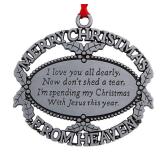 Merry Christmas from Heaven Â® Pewter Finish Keepsake Memorial Ornament with Poem in Gift Box - Rememberance Gift for Christams Trees or Year Round Respect for a Departed Loved One.