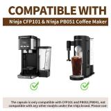 AODPWEN 2 Pack Reusable Pods for Ninja Dual Brew Coffee Maker, Stainless Steel Reusable K Pod Permanent K Cups Filters Coffee Accessories Compatible with Ninja CFP101 & Ninja PB051 Coffee Maker