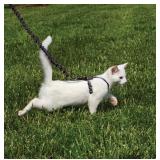 PetSafe Come with Me Kitty Cat Harness & Bungee Leash - Comfortable No-Choke Harness with Lightweight Bungee Leash for Outdoor Fun - Escape Free Pulling Prevention - Small - Black