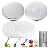 Tellegloww 24 Sets Magnet Button Maker 2.25 Inches/ 58 mm (Approx. 2-1/4 Inch) Metal Fridge Magnet Supplies Round Badge Pin Button Parts for Fridge Office Locker Whiteboard, Machine Not Included