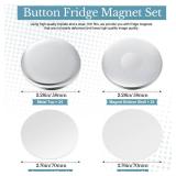 Tellegloww 24 Sets Magnet Button Maker 2.25 Inches/ 58 mm (Approx. 2-1/4 Inch) Metal Fridge Magnet Supplies Round Badge Pin Button Parts for Fridge Office Locker Whiteboard, Machine Not Included