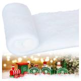 Hifunwu 1 Pack Christmas Snow Blanket for Christmas Decorations, Under The Christmas Tree-Thick White Soft and Fake Snow Cover for Holiday Decor and Winter Displays (8x3 ft)