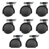 CHENJIN 8PCS Furniture Flat Plastic Swivel Casters 1 inch Nylon Foot Plastic Wheels Self Adhesive Casters Electrical PU Silent Wheels Suitable for Small Appliances Furniture Trash Bins Storage Boxes