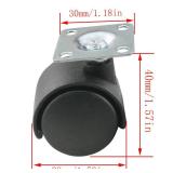 CHENJIN 8PCS Furniture Flat Plastic Swivel Casters 1 inch Nylon Foot Plastic Wheels Self Adhesive Casters Electrical PU Silent Wheels Suitable for Small Appliances Furniture Trash Bins Storage Boxes