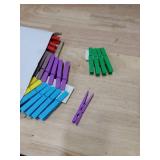 50PCS Colored Wooden Clothespins, 2.9inch 10 Color Clothes Pins for Clip Pictures Photos Decorative, Small Colorful Wood Decoration Closepins Clips,10 Color Each 5Pcs (Colored)