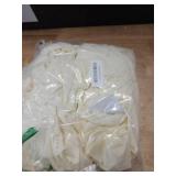 2 Pack 6 Feet Ivory Spandex Tablecloth for Rectangular Tables, Fitted & Stretch, Washable, Wrinkle Resistant, Perfect for Event, Wedding, Party, Banquet, Cocktail, Festival, and Table Protector