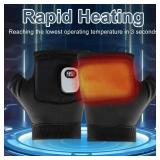 Heated Gloves for Women, Portable Heating Gloves with Digital Display, Heated Glove Fingerless for Women Man, Reusable Smart Thermostatic Heated Fingerless, for Outdoor Work, Cycling