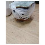 NUTRIUPS 6 Pack Soy Sauce Dish 1.6oz Ceramic Dipping Bowls 3.9inch Dipping Sauce Bowl Small Bowls for Side Dishes (Flower-Set of 6)