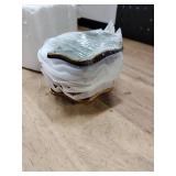 NUTRIUPS 6 Pack Soy Sauce Dish 1.6oz Ceramic Dipping Bowls 3.9inch Dipping Sauce Bowl Small Bowls for Side Dishes (Flower-Set of 6)