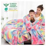 obinsm Rainbow Fleece Throw Blanket, Ultra Soft Warm Lightweight Flannel Microfiber Plush Throw for Couch Sofa Bed, Fuzzy Cozy Blanket for Women, Home Decor Travel Camping Gift, 50x60