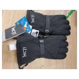 MCTi Waterproof Mens Ski Gloves Winter Warm 3M Thinsulate Snowboard Snowmobile Cold Weather Gloves Black Large