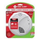 First Alert Combination Smoke & Carbon Monoxide Alarm, Battery Operated Detector with Test & Silence Button, SMCO100, 1-Pack,White