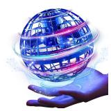 Ciniffo Flying Orb Ball Toy 2025 â Light Up Hand Controlled Boomerang Spinner Mini Drone Toy, Hover Cosmic Globe Ball, Cool Christmas & Birthday Gift for Boys Girls Teens Ages 6+ (Blue)