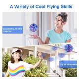 Ciniffo Flying Orb Ball Toy 2025 â Light Up Hand Controlled Boomerang Spinner Mini Drone Toy, Hover Cosmic Globe Ball, Cool Christmas & Birthday Gift for Boys Girls Teens Ages 6+ (Blue)