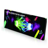 COLEDRE Kids Toys 12 Colors LED Gloves Cool Toys Gifts for Age 5-7 8-12 Years Old Boys Girls Stocking Stuffers Kids Teens Christmas Halloween Costumes Light Up Gloves Birthday Parties Gifts (1 Pair M)