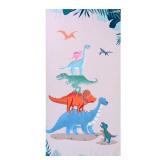 LIVILAN Small Dinosaur Beach Towel for Kids, 24âx48â, Microfiber, Quick Dry, Sand Free, Lightweight, Thin, Perfect for Girls, Boys, Bath, Swim, Shower, Unique Dinosaur Gifts and Decorations