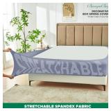 Biscaynebay Decorative Box Spring Cover Queen Size, Silver Grey Luxurious Jersey Knitting Stretchy Wrap Around 4 Sides Bed Skirt for Home/Hotels, Easy Fit Wrinkle & Fade Free Machine Washable