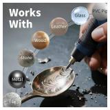 Engraver Pen, 25W 6 Speed Engraving Pen for Metal, Wood, Glass and Plastic, Handheld Engraving Etching Tool with Tungsten Carbide Steel Bit and Hex Key