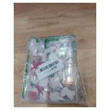 DTOFOOT 48PCS Mini Resin Christmas Ornaments Tiny Christmas Hanging Ornaments for Tree Xmas Miniatures Figurines Charms with String Resin Hanging Pendants for Holiday Party Decorations