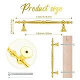 Shimeyao 10 Pack Gold Cabinet Pulls 5\"(128mm) Hole Center Vintage Cabinet Pulls Handles Drawer Handles Closet for Kitchen Bathroom Drawer Dresser Pull Hardware Hole Center