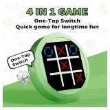 ShenMaster 4-in-1 Tic Tac Toe Electronic Game, Handheld Puzzle Game,Portable Travel Games for Kids & Adults Ages 3+,Board Games Gift Idea for Brain Training and Memory Growth