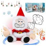 Farting Santa Repeating What You Say Spinning Singing Dancing Santa Claus Stuffed Animals White Elephant Gifts Plays JINGLE BELLS With Hilarious Sounds Christmas Plush Toy Xmas Gift For Adults,11\"