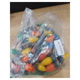 HSXLXSC C9 Solar Christmas Lights, 33ft 50LEDs Outdoor Christmas String Lights, 8 Lighting Modes, IP65 Waterproof Outdoor Indoor Vintage Fairy Lights for Christmas Tree Party Decor