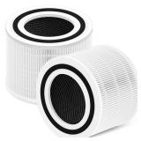 Core 300 Replacement Filter for LEVOIT Core 300S and Core 300-P Air Purifier, 3-in-1 H13 True HEPA Filter Replacement, Compared to Part # Core 300-RF, 2 Pack, White, By Improvedhand