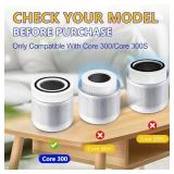 Core 300 Replacement Filter for LEVOIT Core 300S and Core 300-P Air Purifier, 3-in-1 H13 True HEPA Filter Replacement, Compared to Part # Core 300-RF, 2 Pack, White, By Improvedhand