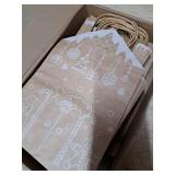 Tenceur 24 Pieces Christmas Paper Gift Bags Gingerbread House Shaped Candy Goodies Xmas Kraft Paper Treat Bags with Handles for Christmas Holiday Party Favors Supplies