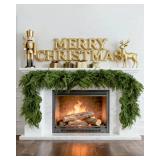 homchy 12FT (2 * 6FT) Artificial Christmas Garland, Real Touch Norfolk Pine Greenery Garland, Ultra Full & Lush Unlit Garland for Door, Mantle, Fireplace, Stair, Indoor Outdoor Xmas Decorations