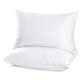 EIUE Hotel Collection Bed Pillows for Sleeping 2 Pack Standard Sizeï¼Pillows for Side and Back Sleepers,Super Soft Down Alternative Microfiber Filled Pillows,20 x 26 Inches