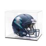 Klmnop Mini Helmet Display Case with Mirror Base, Clear Acrylic Display Case UV Protection for Mini Football Baseball Helmet and Autographed Balls(Clear)