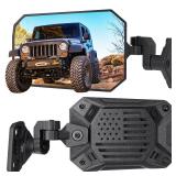 JOYTUTUS Wrangler Mirrors Doors Off Compatible with Wrangler TJ JK & Unlimited, Wrangler JK Side Mirrors for Wrangler 1997-2018, Wider View No Vibrate & Wobble (Patented), Does Not Fit on Doors