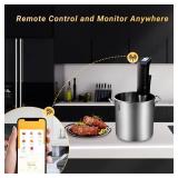 INKBIRD WIFI Sous Vide Cooker ISV-100W, 1000 Watts Sous Vide Machine Immersion Circulator with 14 Preset Recipes on APP & Calibration Function, Thermal Immersion, Fast-Heating with Timer