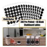 SWOMMOLY 30 Glass Spice Jars 6 oz Empty Square Spice Bottles with 703 Spice Labels, Chalk Marker and Funnel Complete Set. 30 Spice Containers with Airtight Cap, Pour/sift Shaker Lid