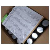 SWOMMOLY 30 Glass Spice Jars 6 oz Empty Square Spice Bottles with 703 Spice Labels, Chalk Marker and Funnel Complete Set. 30 Spice Containers with Airtight Cap, Pour/sift Shaker Lid