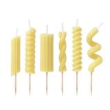 Genuine Fred Pasta Party Noodle Candles, Set of 6 Quirky Pasta Noodle Shaped Birthday Candles, Fun and Unique, Gift-Ready Package