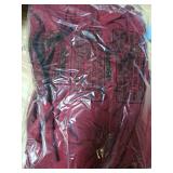 FSUJWOA Womens Renaissance Costumes Halloween Costume for Womens Medieval Vintage Hooded Costume High Low Pullover Dress (red, XL)