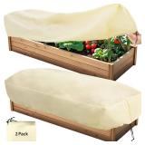 COZYDIG 2-Pack Winter Plant Covers Freeze Protection, 39.3\"x17.7\"x15.7\"Rectangular Garden Covers for Raised Beds & Outdoor Plants, Reusable Frost Cloths for Tree,Shrubs Cold Weather Protection