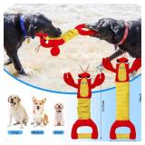 IOKHEIRA Dog Toys for Aggressive Chewers - Christmas Dog Toys Gifts for Large Dogs, Tough Durable Indestructible Dog Toys, Big Dog Chew Toys and Large Breeds, Lamb chop Dog Toy(Red)